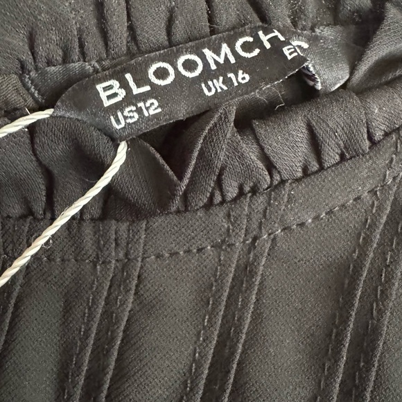 NWT-BloomChic Anti-Wrinkle Shirred Ruffle Sleeve Mesh Frill Trim Blouse Sz 12/Lg - Picture 9 of 15